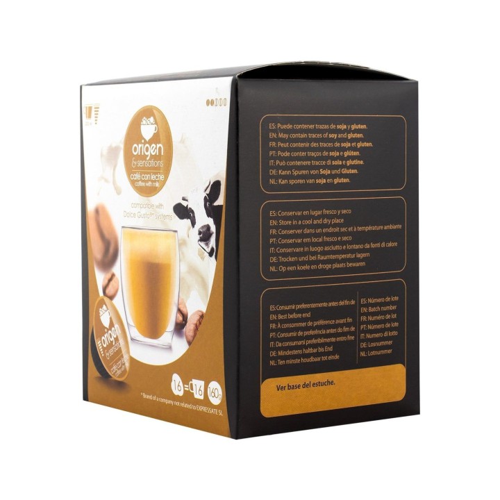 Café con leche, 16 cápsulas Dolce Gusto®