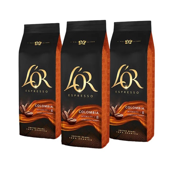 L'OR Colombia 4 paquetes de 500 gr. – Café en Grano