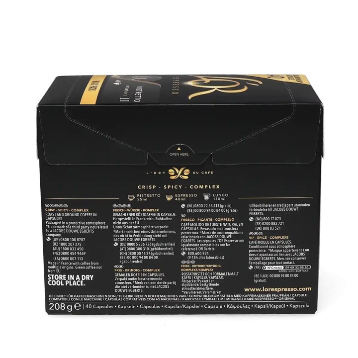 Ristretto L'OR 40 Cápsulas Nespresso®