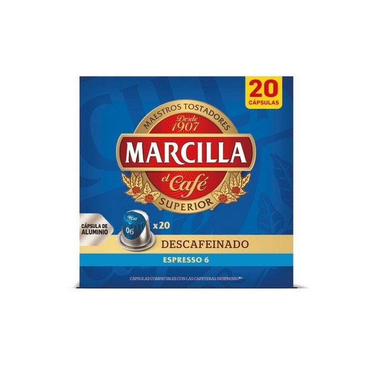 Descafeinado Marcilla 20 cápsulas Nespresso®