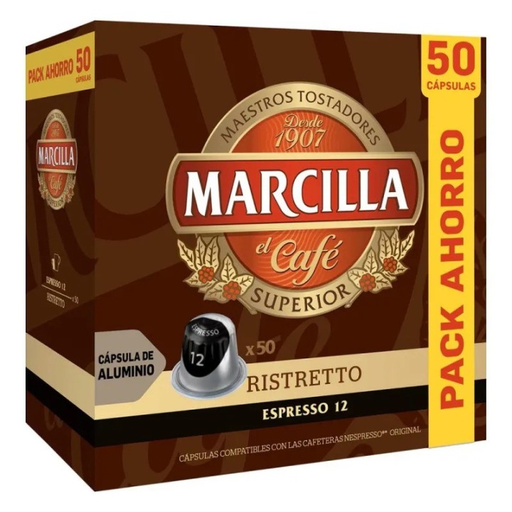 Ristretto Marcilla 5 cajas de 50 cápsulas Nespresso®
