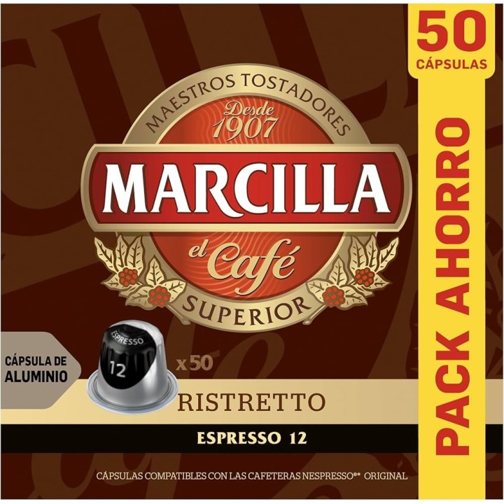 Ristretto Marcilla 5 cajas de 50 cápsulas Nespresso®