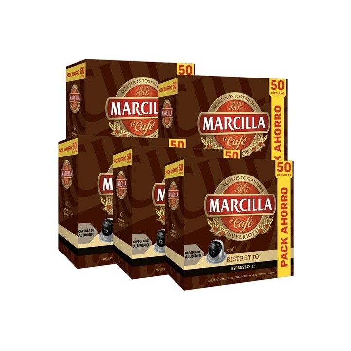 Ristretto Marcilla 5 cajas de 50 cápsulas Nespresso®