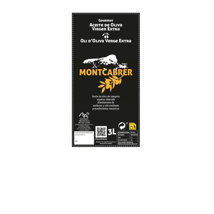 Aceite Montcabrer Virgen Extra Nespresso Pro · Hostelería...