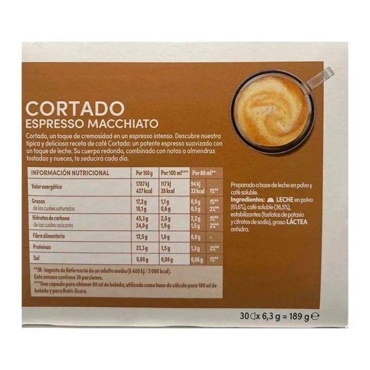 Café Cortado Dolce Gusto Magnum | Pack 90 Cápsulas