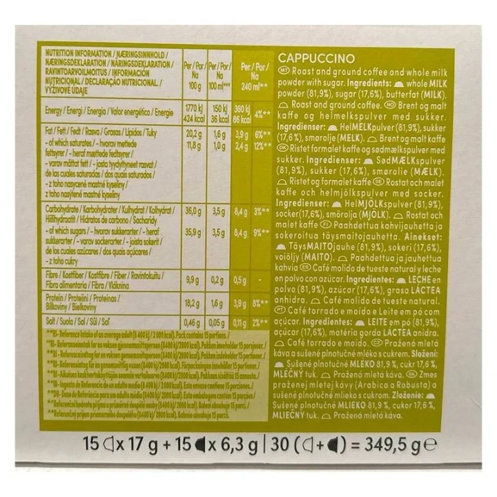 Cappuccino Dolce Gusto Magnum | Pack 90 Cápsulas