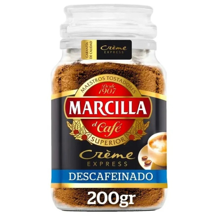 Café Marcilla Creme express Descafeinado soluble tarro