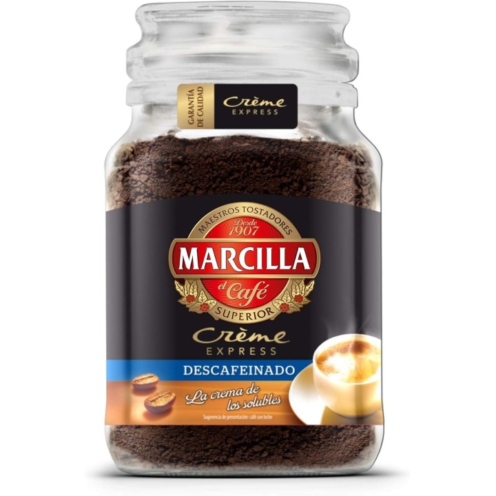Café Marcilla Creme express Descafeinado soluble tarro