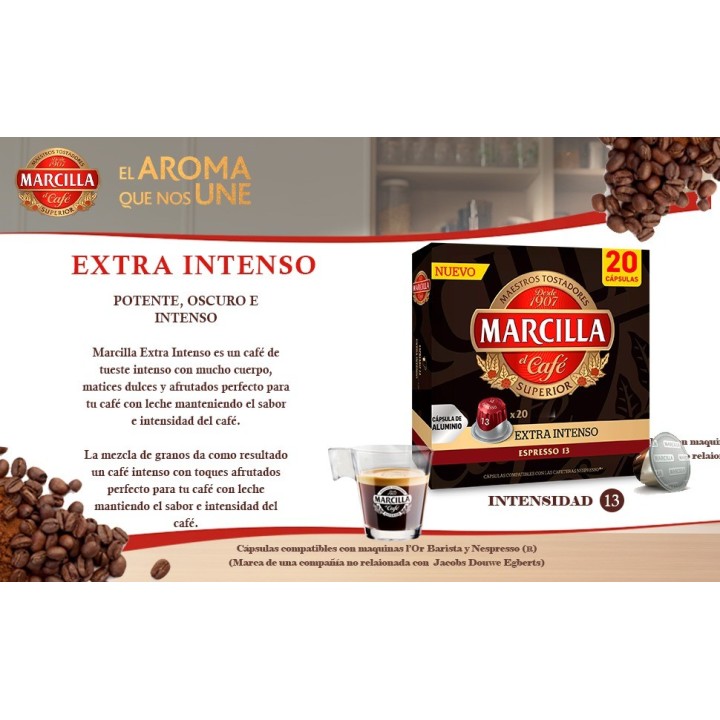 Marcilla Extra Intenso 200 cápsulas Nespresso