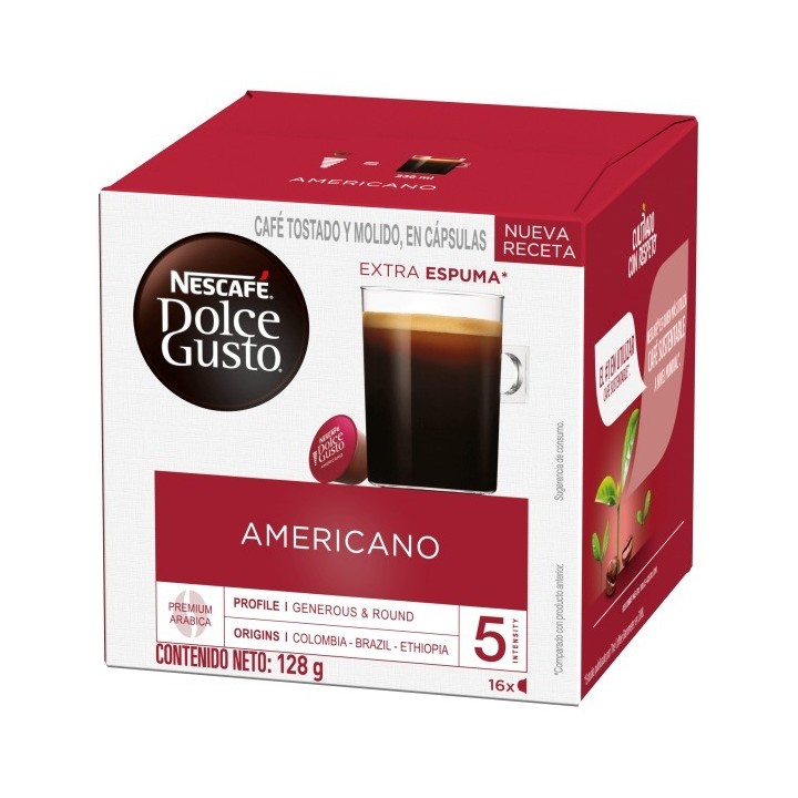 Café Americano 6 cajas de 16 cápsulas Dolce Gusto®