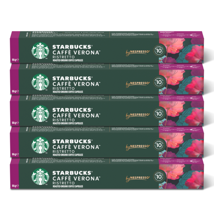 Café Verona 10 Cápsulas Nespresso Starbucks · Pack 5 tubos