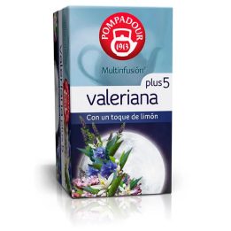 Valeriana Plus 5 de Pompadour, con sabor a limón 20 bolsistas