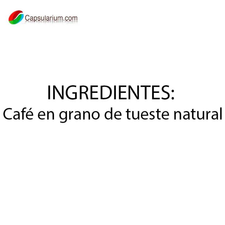 Valor nutricional cafe L'OR Harmonieux