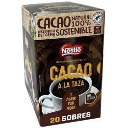 Nestlé Cacao a la Taza | Caja 20 Sobres x 30g | Sin Gluten