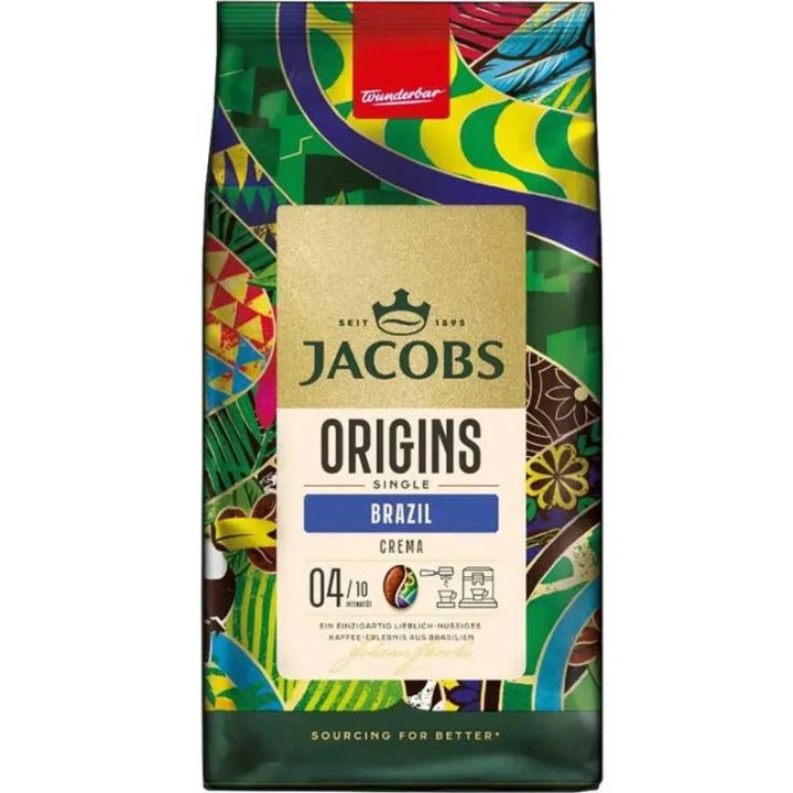 Café en grano Brasil Jacobs 1 kg, monoorigen arábica