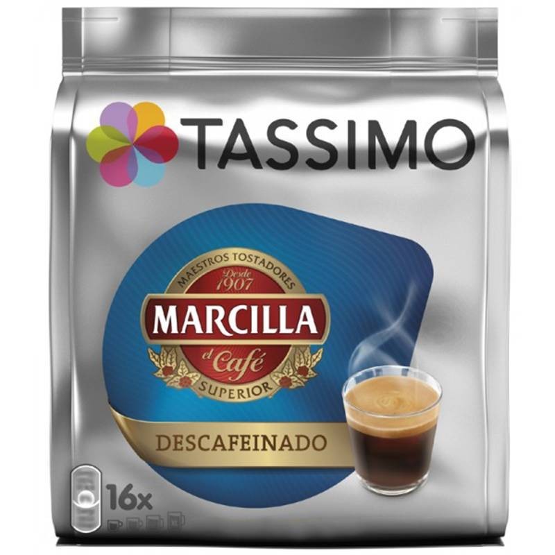 Descafeinado MARCILLA, 16 servicios TASSIMO