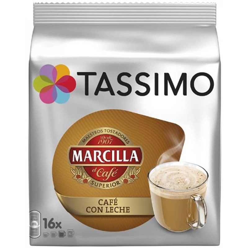 Café con leche MARCILLA, 16 servicios TASSIMO Café con leche MARCILLA, 16 servicios TASSIMO