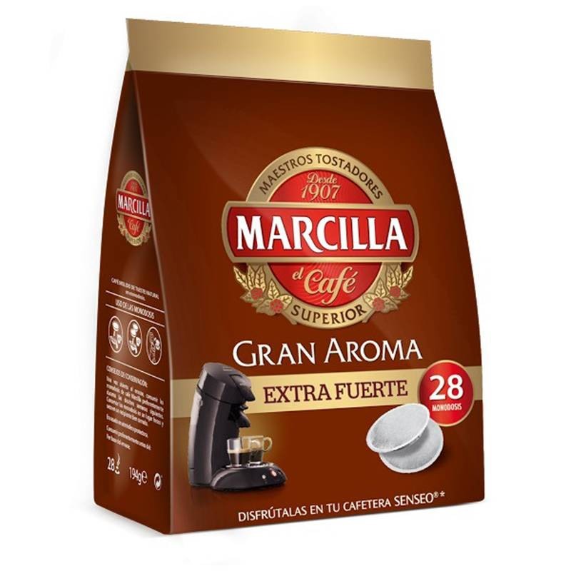 Café  EXTRA FUERTE Marcilla, 28 monodosis  SENSEO