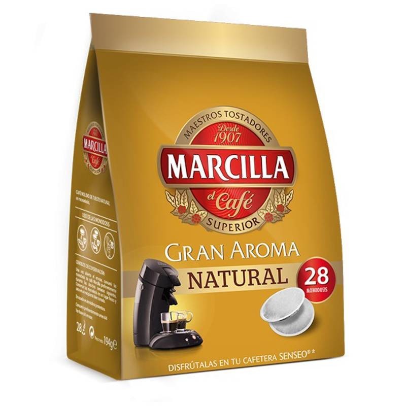 Café  NATURAL Marcilla, 28 monodosis  SENSEO