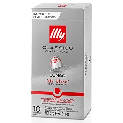 Lungo Clásico Illy 10 cápsulas de café compatibles con Nespresso 8003753158730