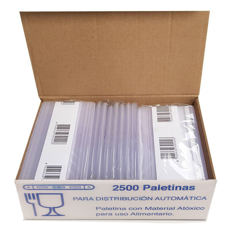 caja 2500 Paletinas plástico 90 mm.  Automática