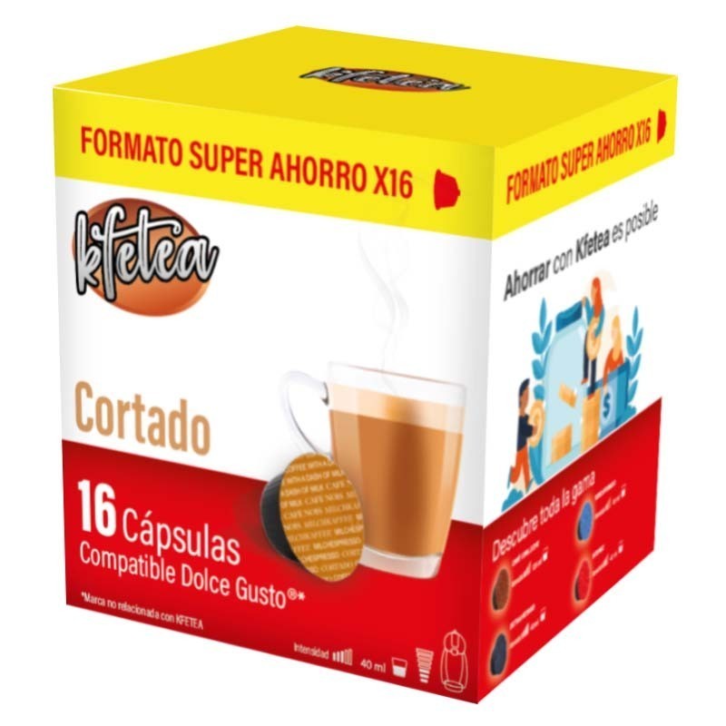 Cortado Kfetea 16 cápsulas compatibles con Dolce Gusto Cortado Kfetea 16 cápsulas compatibles con Dolce Gusto