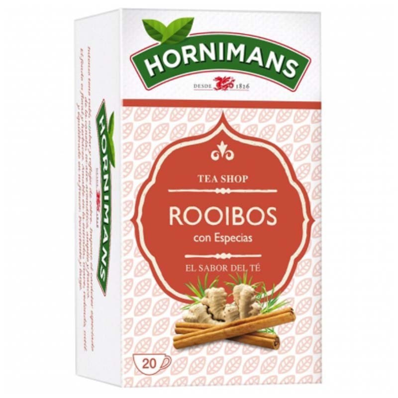 Hornimans Té Rooibos con Especias, 20 bolsitas. Hornimans Té Rooibos con Especias, 20 bolsitas.