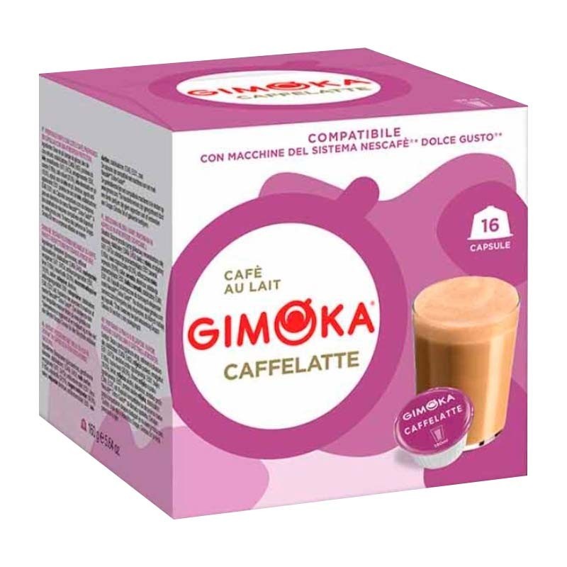 Café con Leche Gimoka Dolce Gusto® compatible, 16 cápsulas Café con Leche Gimoka Dolce Gusto® compatible, 16 cápsulas