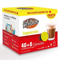 Cappuccino Dolce gusto compatible  marca Kfetea 48 cápsulas,  Formato Super Ahorro