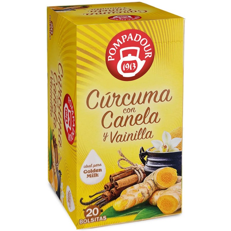 Infusión de Cúrcuma y Canela. Pompadour 20 unidades. Infusión de Cúrcuma y Canela. Pompadour 20 unidades.