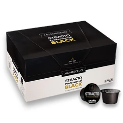 Stracto Profesional Black, 96 cápsulas de 8g, compatible con Caffitaly