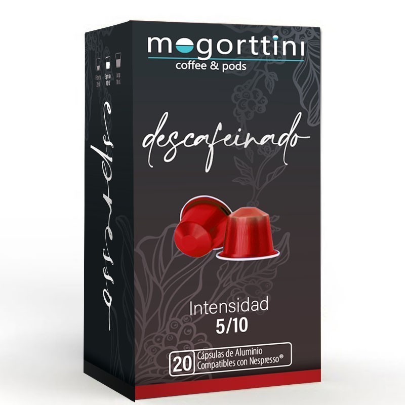 Descafeinado Mogorttini, caja 20 cápsulas. Compatibles con Nespresso Descafeinado Mogorttini, caja 20 cápsulas. Compatibles con Nespresso