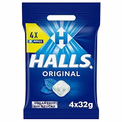 Halls Original, caramelos sabor Mentol y Eucalipto 4 x 32 gramos 8416400906132