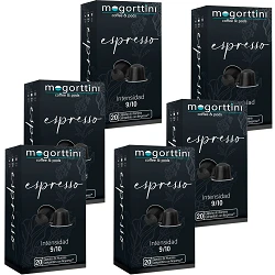 120 cápsulas Espresso Mogorttini  Compatibles con Nespresso.