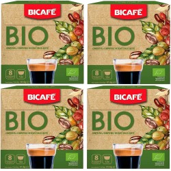 Bio Bicafé 4 cajas de  12 cápsulas compatibles con Dolce Gusto