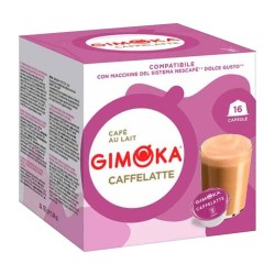 3 cajas de Café con Leche Gimoka compatible Dolce Gusto 16 cápsulas