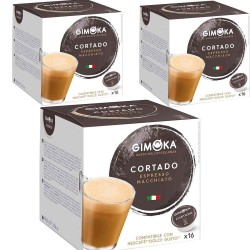 3 cajas de Cortado Gimoka , Dolce Gusto compatible 16 cápsulas