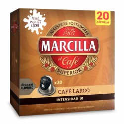 3 cajas de Café Largo Marcilla, 20 cápsulas de aluminio compatibles con Nespress0 2