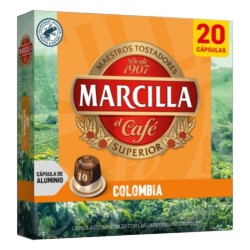 3 cajas de Colombia Marcilla 20 cápsulas compatibles con Nespresso 2