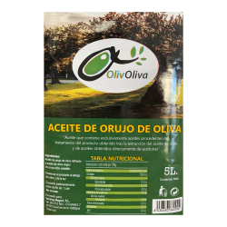 Etiqueta Aceite Olivoliva suave 5 litros de aceite de Orujo de Oliva
