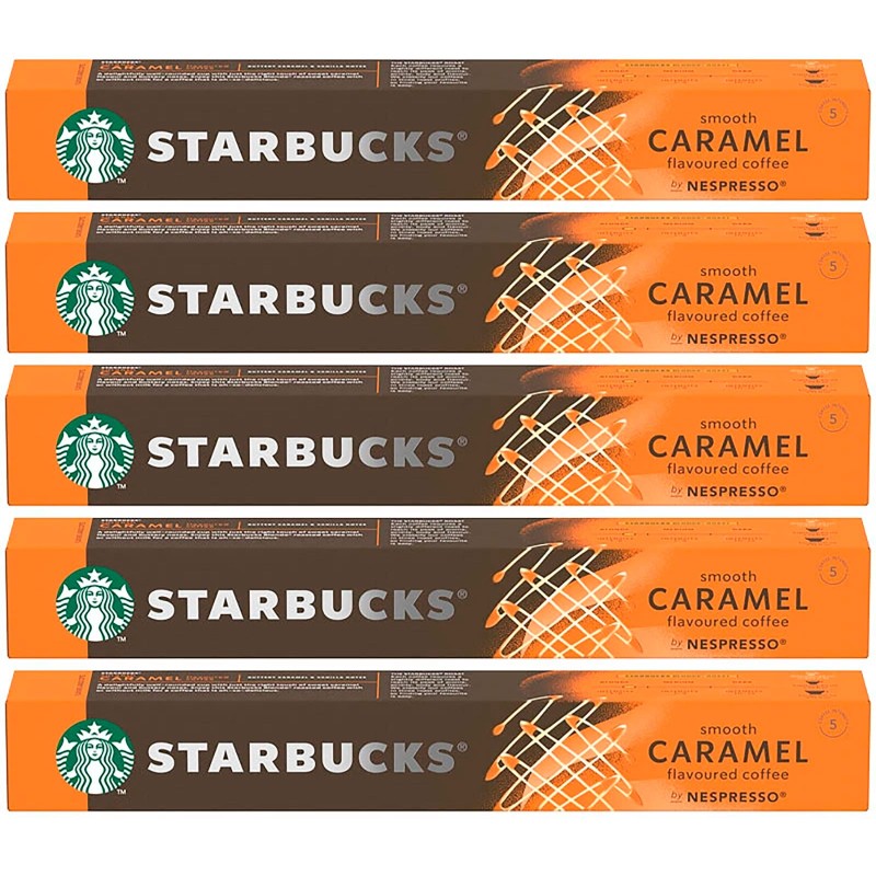 5 cajas de Espresso Caramel 10 Cápsulas Nespresso Starbucks
