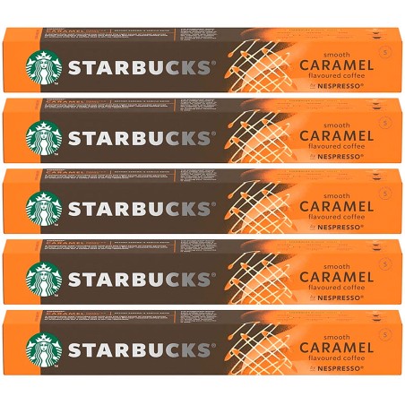 5 cajas de Espresso Caramel 10 Cápsulas Nespresso Starbucks