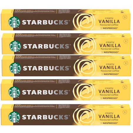 5 Cajas Vainilla 10 Cápsulas para Nespresso de la marca Starbucks