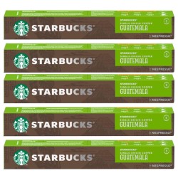 5 tubos de  Guatemala 10 Cápsulas Single Origin Coffee Nespresso Starbucks