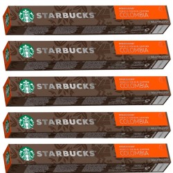 5 tubos Colombia 10 Cápsulas Single Origin Coffee  Nespresso Starbucks