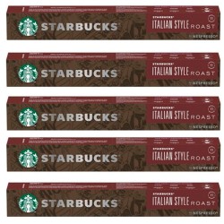 5 tubos Italian Style Roast de Starbucks, 10 cápsulas de Nespresso