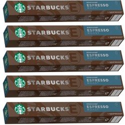 5 tubos Dark Espresso Roast 10 cápsulas Nespresso Starbucks
