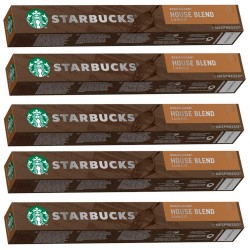 5 TUBOS House Blend de Nespresso Starbucks, 10 Cápsulas