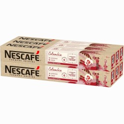 6 tubos de Colombia Nescafé 10 cápsulas Nespresso aluminio intensidad 6