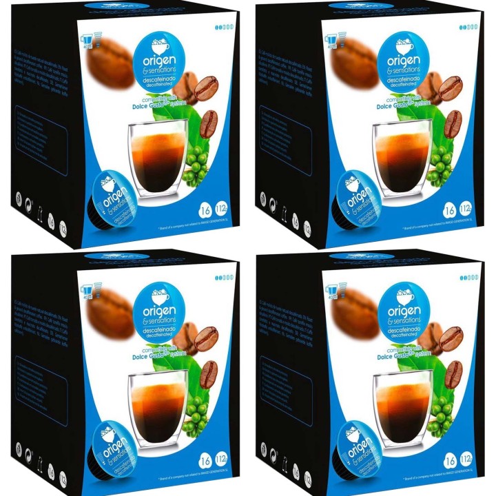 DESCAFEINADO, 16 cápsulas ORIGEN Sensations compatibles Dolce Gusto